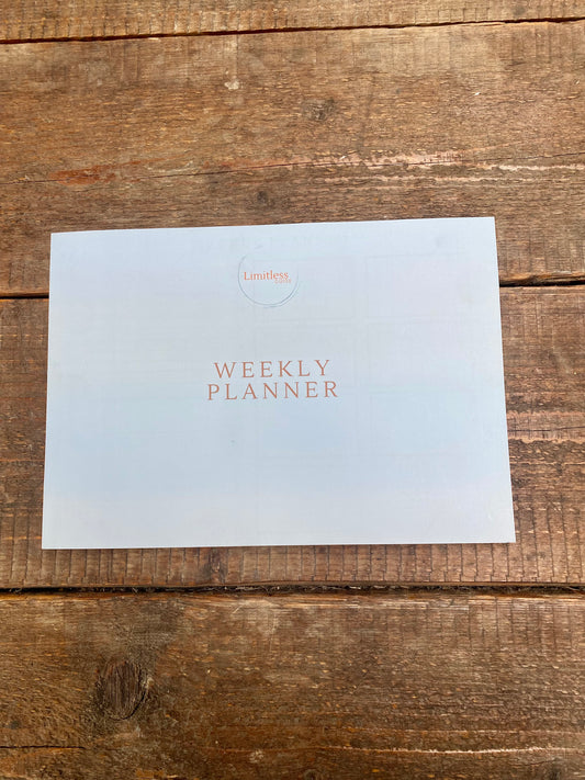 front cover of the weekly planner